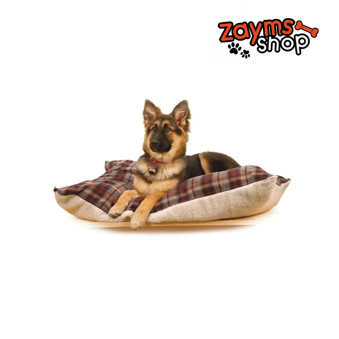 Zayms - Flannel Sherpa Bed, Burgundy