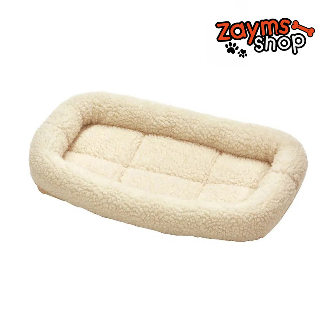 Zayms - Fleece Pet Bed for Dogs & Cats, Cream 18"