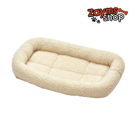 Zayms - Fleece Pet Bed for Dogs & Cats, Cream 18"